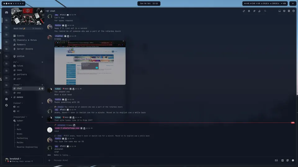 Discord (Equibop) themed by pwnbox