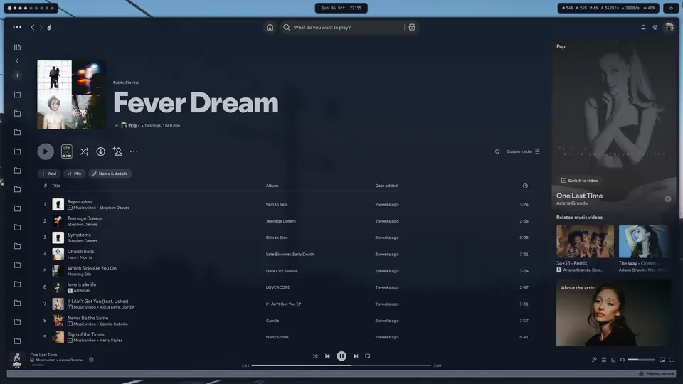 Spotify themed by pwnbox through Spicetify